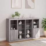  Komoda z LED lučkami 3 kosi siva sonoma inženirski le | Shoptok.si