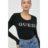 Guess Majica z dolgimi rokavi ženski, črna barva