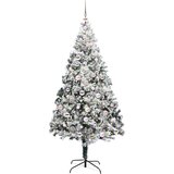 vidaXL Umjetno božićno drvce s 300 LED svjetlima Zelena 210 x 135 cm | shoptok.hr