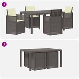  Vrtni set za objed 5 kom. Svjetlosiva i Krem PP | shoptok.hr