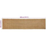 vidaXL Tepih Bež 60 x 400 cm Juta | shoptok.hr