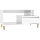 Maison Chic Klubska mizica - kavna mizica - Nizka mizica visok sijaj bela 90x49x45 cm inženirski les, (21751894) Cene