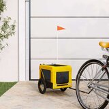 vidaXL Kolesarska prikolica za hišne ljubljenčke rumena in črna železo | Shoptok.si