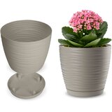 KADAX cvetlični lonec 13 cm okrogel plastični cvetlični lonec siv, (5000353432) | Shoptok.si