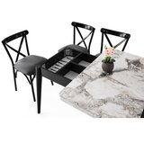 Hanah home Razvlačivi trpezarijski sto Dolunay-1281, 100-120 cm, Bijeli | Eponuda.ba