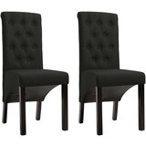 Maison Chic Jedilni stoli - Vzorci stoli 2 kosa črno blago A249, (22032370) | Shoptok.si