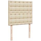  Krevet s oprugama i madracem krem 90 x 190 cm od tkanine | shoptok.hr