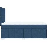 vidaXL Krevet s oprugama i madracem plavi 90 x 200 cm od tkanine | shoptok.hr