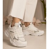 Gemre White women's sports sneakers with glitter Maleda | Shoptok.si
