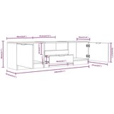 TV ormarić boja dimljenog hrasta 140x35x40 cm konstruirano drvo | shoptok.hr