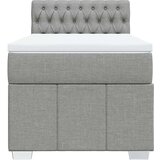 vidaXL Okvir kreveta s oprugama i madrac svjetlosivi 90x200cm tkanina | shoptok.hr