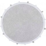 Lorena Canals Okrogla preproga iz bombaža Bubbyl - Light grey - White Cene