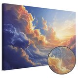  Slika - Sunset Over a Cloudy Sea: A Wonderful Symphony of Colors 120x80 | shoptok.hr