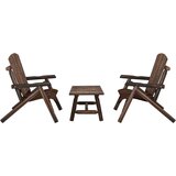 Maison Chic Seti vrtnega pohištva - Vrtna garnitura - Vrtni pohištvo set 3-delna trdna smrekovina, (21810267) | Shoptok.si