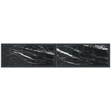 vidaXL Konzolna mizica črn marmor 160x35x75,5 cm kaljeno steklo | Shoptok.si