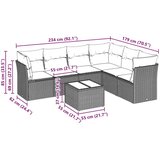  7-dijelni set vrtnih sofa svjetlosivi od poliratana | shoptok.hr
