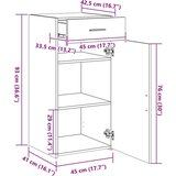 vidaXL Komoda bela 45x42,5x93 cm inženirski les | Shoptok.si