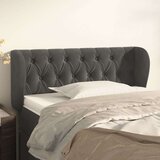 vidaXL Uzglavlje s ušima tamnosivo 103x23x78/88 cm baršunasto | shoptok.hr