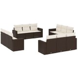  12-dijelni set vrtnih sofa od poliratana s jastucima smeđi | shoptok.hr