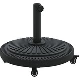 vidaXL Podstavek za senčnike s kolesi za palice Ø38-48 mm 13 kg Okrogel, (22054820) | Shoptok.si