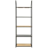 Premier Housewares Črn/v naravni barvi kovinski regal 61x179x34 cm Depok – | Shoptok.si