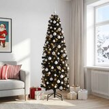  Umjetno usko božićno drvce s kuglicom 180 cm 300 LED lampica | shoptok.hr