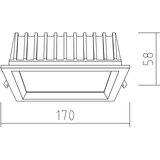  APLED - LED ugradna SQUARE WOODLINE LED/12W/230V 4000K 17x17 cm masivni jasen | Eponuda.com