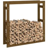  Stalak za drva za ogrjev boja meda 100x25x100 cm od borovine | shoptok.hr