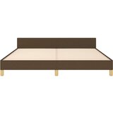  Posteljni okvir z vzglavjem temno rjav 140x200 cm blago, (20903131) | Shoptok.si