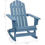  Vrtna stolica za ljuljanje Adirondack od masivne jelovine plava | shoptok.hr