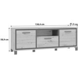 Livetastic Tv-element Trondheim, Barva Hrasta, Črna | Shoptok.si