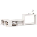 vidaXL Noćni ormarić sa stolom bijeli 232x122x75 cm masivna borovina | shoptok.hr