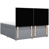  Krevet s oprugama i madracem svjetlosivi 200 x 200cm od tkanine | shoptok.hr