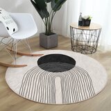 Mila Home Crno-bijeli periv/pogodan za robotski usisavač okrugli tepih ø 100 cm Comfort – | shoptok.hr