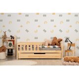 Adeko Otroška postelja z dodatnim ležiščem s prostorom za shranjevanje z letvenim dnom 90x190 cm v naravni barvi CP – | Shoptok.si