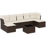 Maison Chic Seti vrtnega pohištva - Vrtna garnitura - Vrtni pohištvo set 8-delna z blazinami rjav poli ratan, (21800134) | Shoptok.si