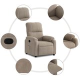  Naslonjač smeđesivi tkanina od mikrovlakana | Shoptok.si