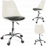 Kancelarijska plastična stolica IGER sa mekim sedištem - Bela ( CM-910324 ) Cene