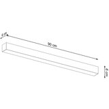  Stenska svetilka PINNE 90 siva, (21347446) | Shoptok.si