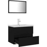  Set kupaonskog namještaja od iverice crni | shoptok.hr