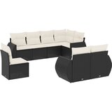  The Living Store Vrtna sedežna garnitura 8-delna z blazinami črn poli ratan - Vrtna Sedežna Garniture, (21447689) | Shoptok.si