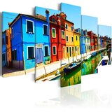  Slika - Houses in the colors of the rainbow 100x50 Cijene