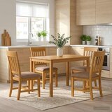  Blagovaonski set 5 kom. Siva Čvrsto Hrastovo Drvo | shoptok.hr
