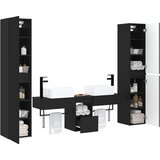  Set namještaja za kupaonicu 5 kom. Crna 33 x 34,5 x 160 cm | shoptok.hr