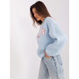 My Red Lips Sweatshirt-EM-BL-617-14.09-light blue | Shoptok.si