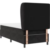  Box Spring Postelja z Vzmetnico Črna 90x200 cm Žamet, (22050478) | Shoptok.si