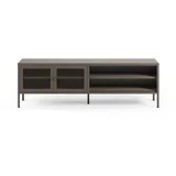 Siva metalna TV komoda 160x50x35 cm Fayna –