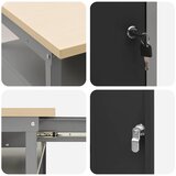  Radni stol s ladicama s policom Crna i Siva 100 x 55 x 85 cm | shoptok.hr