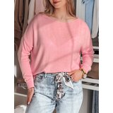 DStreet Sweter damski one size oversize gładki SENZIA różowy | shoptok.hr