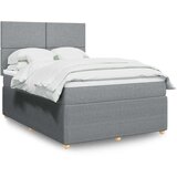  Krevet box spring s madracem svjetlosiva 160x200 cm tkanina | shoptok.hr
